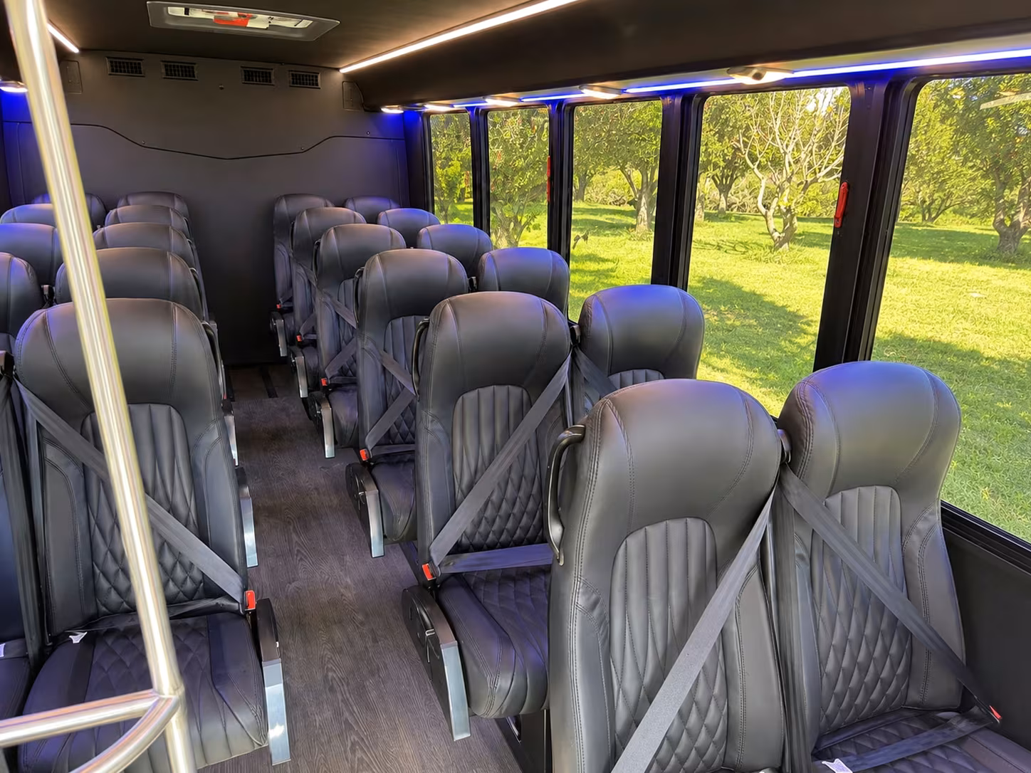 15 passenger minibus interior