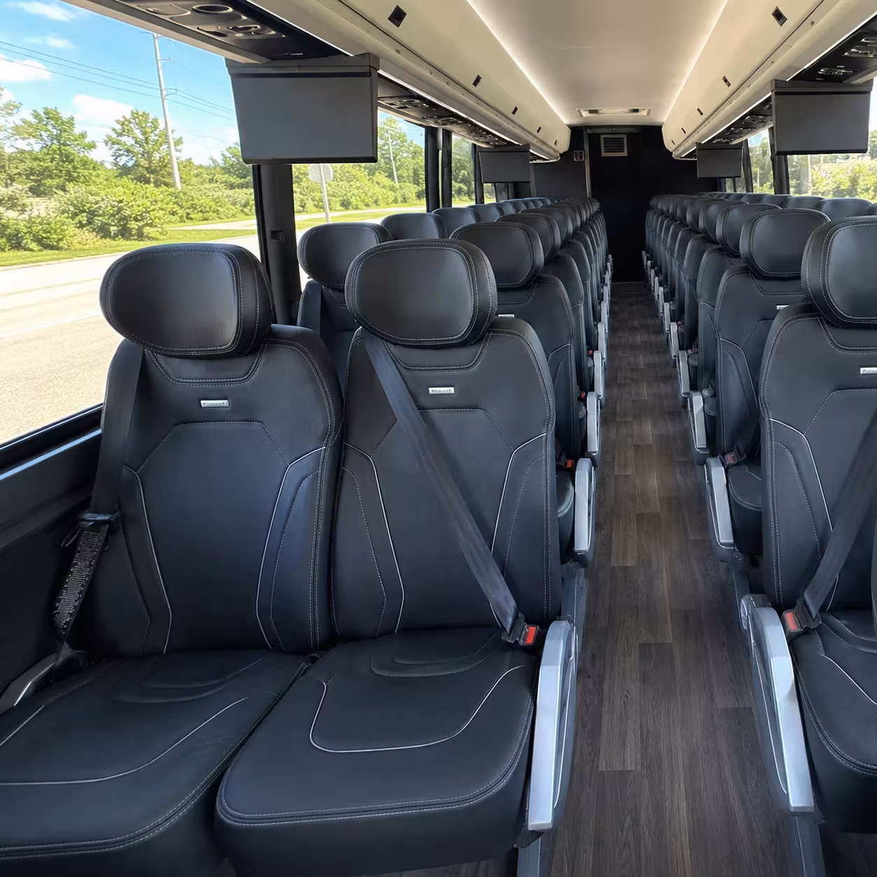 56 passenger charter bus interior