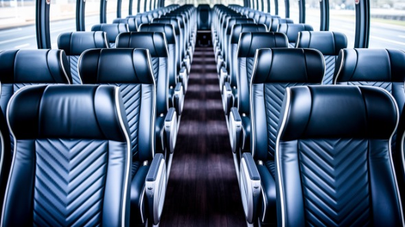 lawrence 50 passenger charter bus inside