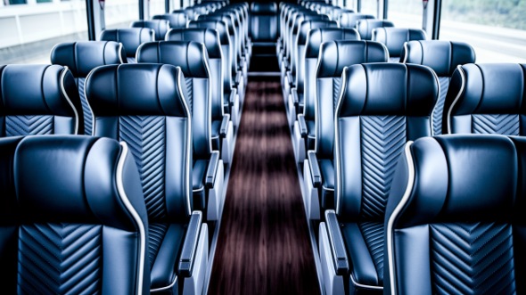 lawrence 56 passenger charter bus inside