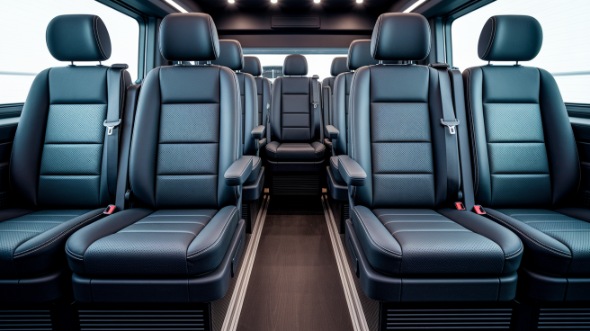 lawrence sprinter van with driver inside