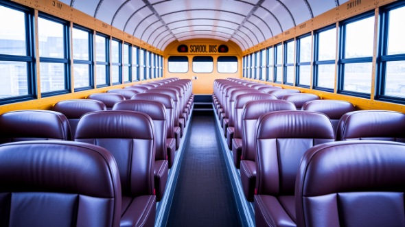 school bus rental interior lawrence